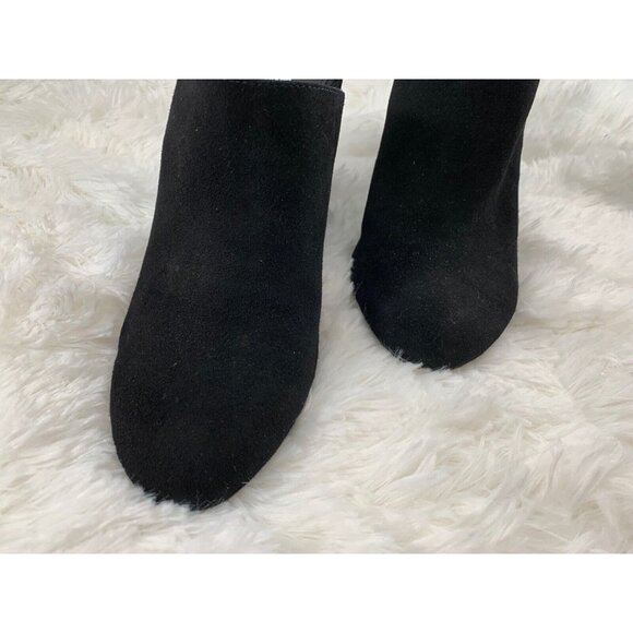 Steve Madden Womens Stela Leather Closed Toe Wedge Pumps Black Suede Size 7.5 - Picture 5 of 10